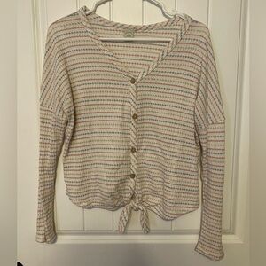 Paper Crane Tie Long Sleeve Sweater